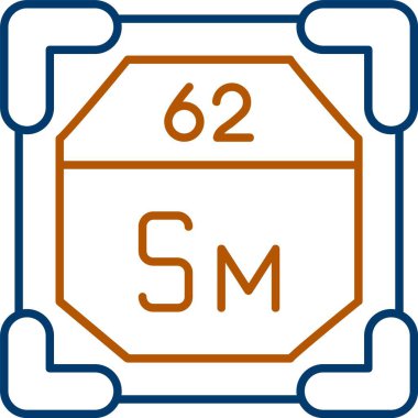 62 Samaryum Simgesi, Web Kullanımı için Basit Vektör İllüstrasyonu