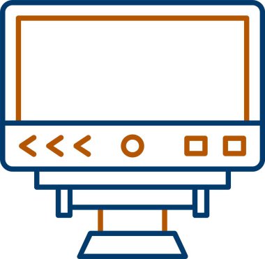 Web Kullanımı için Bilgisayar Simgesi, Basit Vektör İllüstrasyonu