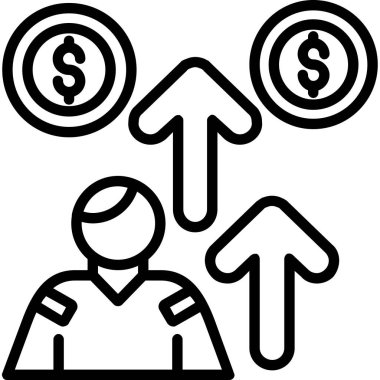 iş büyüme vektör simgesi