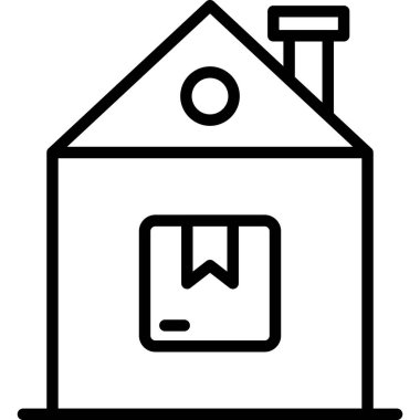 Ev. Web simgesi basit illüstrasyon