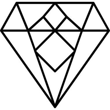 Taslak biçimli elmas mücevher simgesi