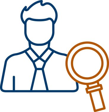 Web kullanımı için Kullanıcı Arama Simgesi, Basit Vektör İllüstrasyonu