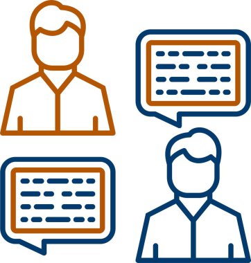 Web kullanımı için Konuşma Simgesi, Basit Vektör İllüstrasyonu