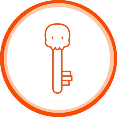 Web Kullanımı için Anahtar Simgesi, Basit Vektör İllüstrasyonu