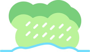 Yağmurlu gün simgesi, vektör illüstrasyonu