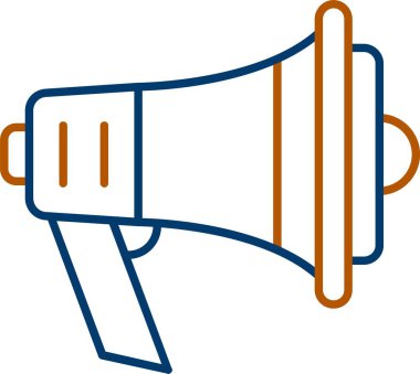 Web Kullanımı için Megafon Simgesi, Basit Vektör İllüstrasyonu