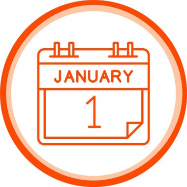 Web Kullanımı için 11 Ocak Simgesi, Basit Vektör İllüstrasyonu