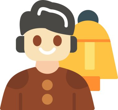 Avatar man simgesi, vektör illüstrasyonu