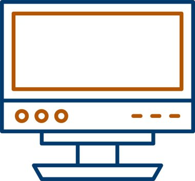 Web Kullanımı için Bilgisayar Simgesi, Basit Vektör İllüstrasyonu