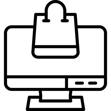 Dizüstü simgesi olan bilgisayar monitörü, satır biçimi