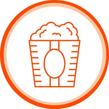 Patlamış Mısır Simgesi, Web Kullanımı için Basit Vektör İllüstrasyonu