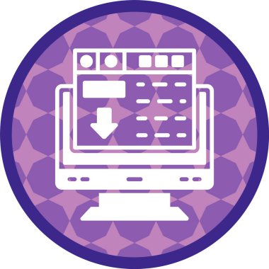 İniş Sayfası Simgesi, Web Kullanımı için Basit Vektör İllüstrasyonu