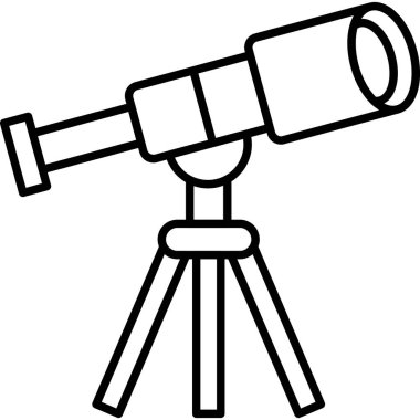 Teleskop. Web simgesi basit tasarım