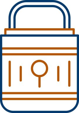 Web Kullanımı için Simgeyi Kilitle, Basit Vektör İllüstrasyonu