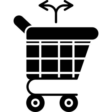 El arabası. Web simgesi basit illüstrasyon