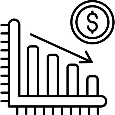 İş grafik simgesi, anahat stili