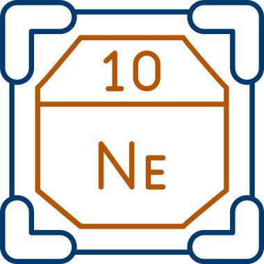 10 Neon Simgesi, Web Kullanımı için Basit Vektör İllüstrasyonu