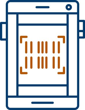 Web Kullanımı için Barkod Simgesi, Basit Vektör İllüstrasyonu