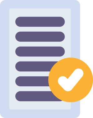 Kontrol listesi simgesi vektör illüstrasyonu