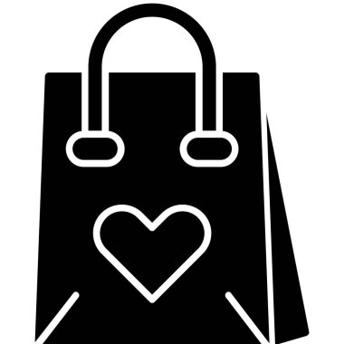 Alışveriş çantası simgesini, basit tasarımı