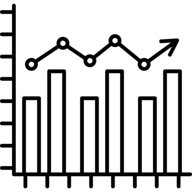 çubuk grafik simgesi dış hat biçiminde