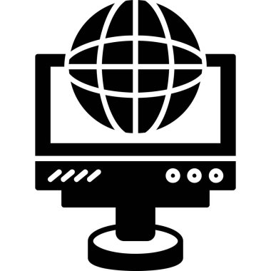 Kolayca değiştirebilen ya da düzenleyebilen internet vektör simgesi