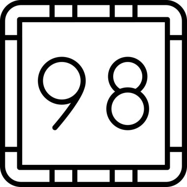 9 b 9 simgesinin vektör illüstrasyonu