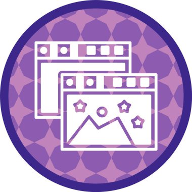 Web Kullanımı için Yeni Sekme Simgesi, Basit Vektör İllüstrasyonu