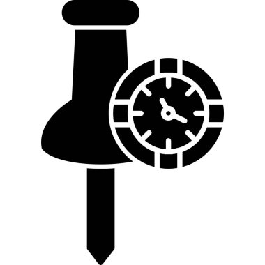 Beyaz arkaplanda saat simgesi