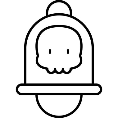 Kafatası. Web simgesi basit illüstrasyon