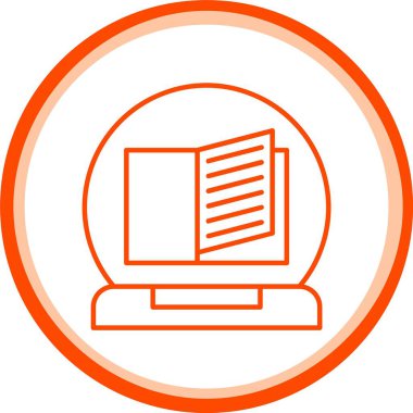 Web Kullanımı için Kitap Simgesi, Basit Vektör İllüstrasyonu