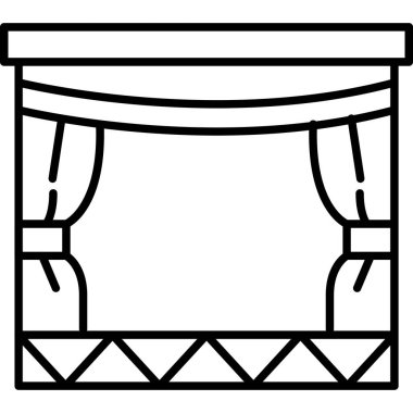 çadır ağ simgesi basit vektör illüstrasyonu