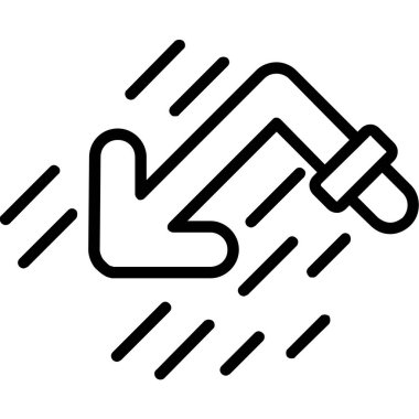 Oku yukarı kaldıran bir el. Beyaz arkaplanda izole edilmiş web tasarımı için el ile ok yukarı vektör simgesi