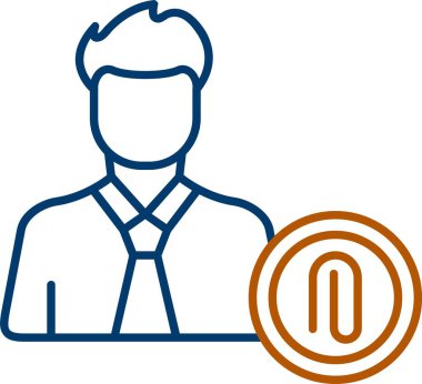 Adamım. Web simgesi basit illüstrasyon