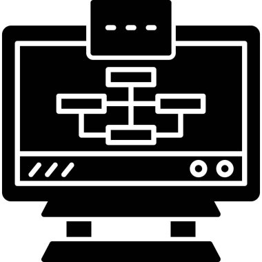 video. Web simgesi basit illüstrasyon