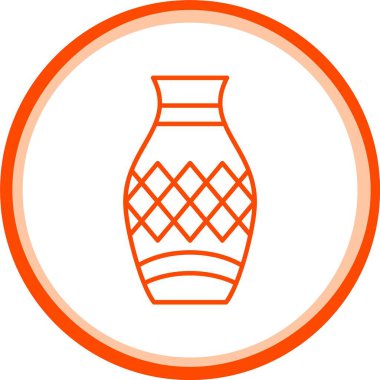 Web kullanımı için Vazo Simgesi, Basit Vektör İllüstrasyonu