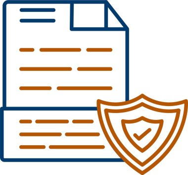 Veri Güvenliği Simgesi, Web Kullanımı için Basit Vektör İllüstrasyonu