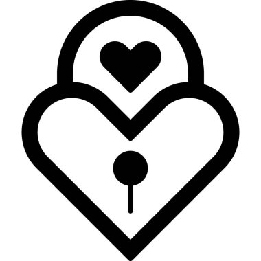 Kalp. Web simgesi basit illüstrasyon