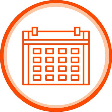 Web Kullanımı için Takvim Simgesi, Basit Vektör İllüstrasyonu