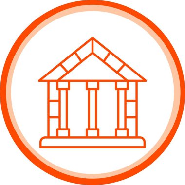 Web Kullanımı için Müze Simgesi, Basit Vektör İllüstrasyonu