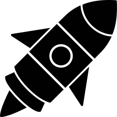 roket ikonu vektör illüstrasyonu
