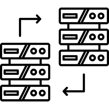 veri sunucusu simgesi, vektör illüstrasyonu