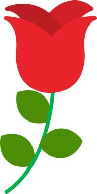 Gül çiçeği vektör illüstrasyonu