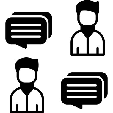 İnsan simgelerinin vektör çizimi