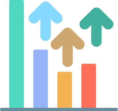 iş grafiği simgesi. düz dizayn