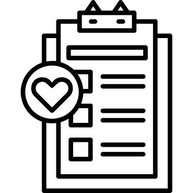 kalp kontrol listesi simgesi