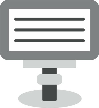 Bilgisayar izleyici simgesi ana hat biçiminde