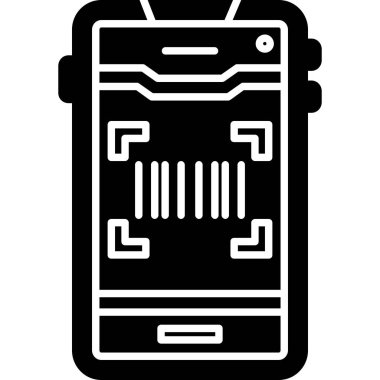 Cep telefonu simgesi, vektör illüstrasyonu