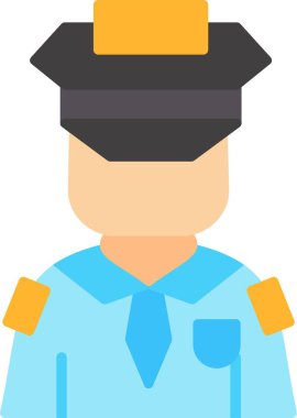 Polis ikonu. Web tasarımı için izometrik polis polis vektör simgesi