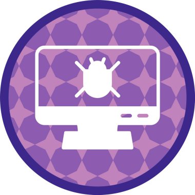 Web Kullanımı için Virüs Simgesi, Basit Vektör İllüstrasyonu